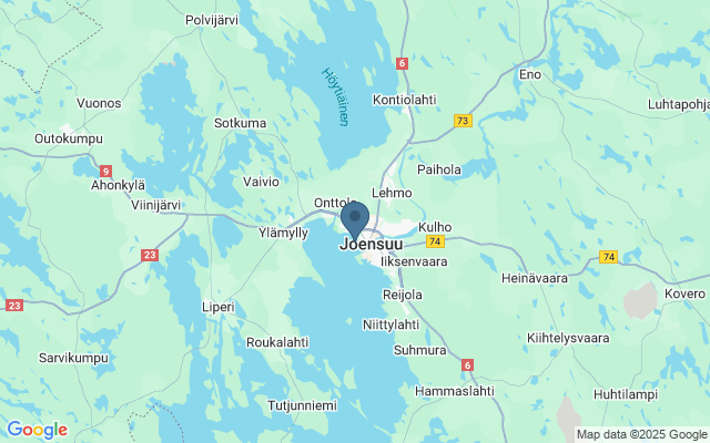 Kaart met locatie Botanische tuin Joensuu